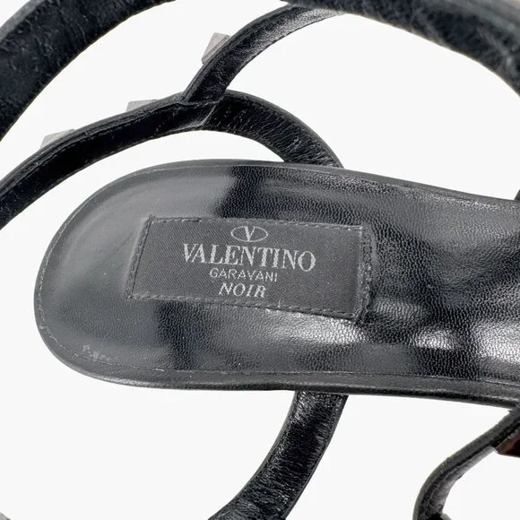 Valentino Rockstud Black Patent Leather Caged Strappy Pumps Heels Size 40 US 10 - Picture 13 of 13